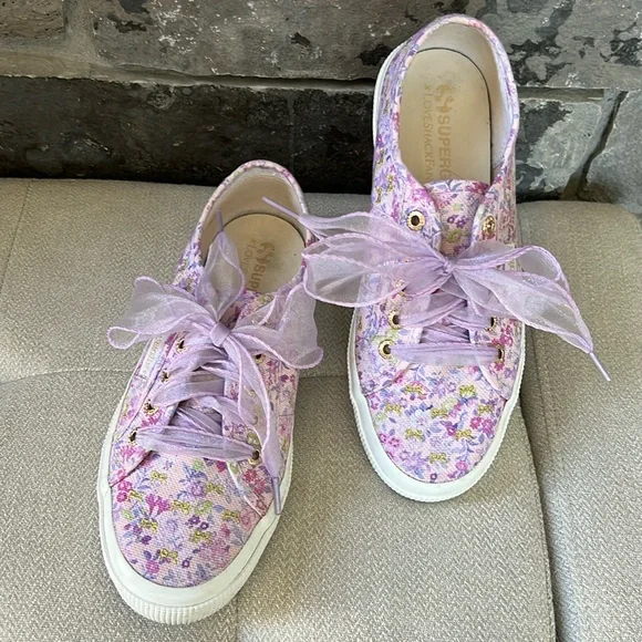 LoveShackFancy x Superga Floral Sneakers - Picture 1 of 13